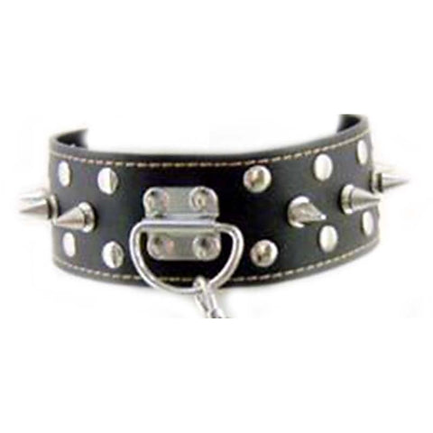 Evil Angel Spiked Neck Collar & Lead Light