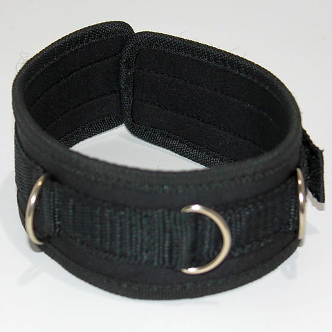 Neoprene BDSM Collar with D Links