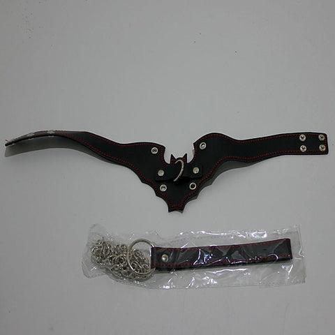 Batman Fetish Collar with Lead - Collars and Leads