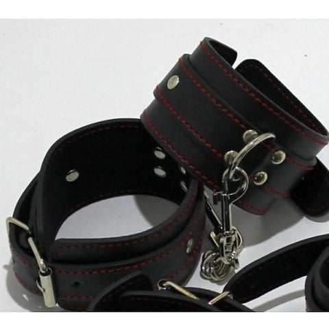 BDStyle Faux Leather Bondage Wrist and Ankle Restraints
