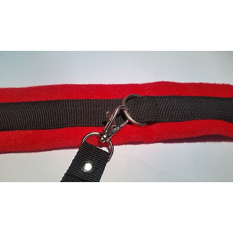 BDStyle RednBlack Velcro Collar & Removable Lead - Collars and Leads