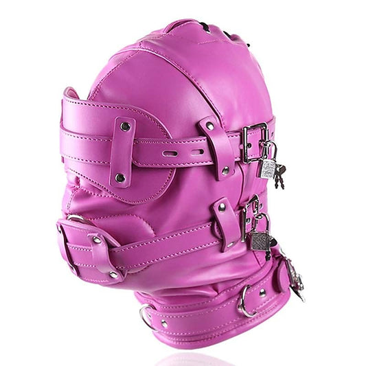 Bug-Eyed Lockdown Hood With Penis Gag - Bondage Hoods