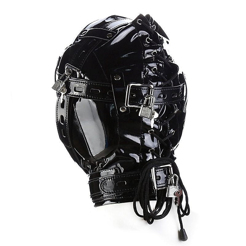 Total Lockdown Hood Slick Look - Bondage Hoods