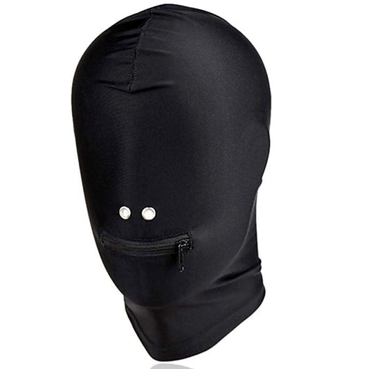 Spandex Zipper Mouth Hood - Bondage Hoods