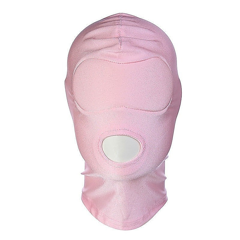 Spandex Open Mouth Hood With Padded Blindfold By Bdstyle - Bondage Hoods