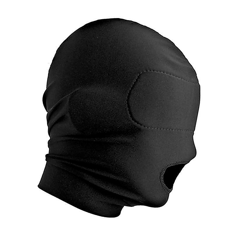 Spandex Open Mouth Hood With Padded Blindfold By Bdstyle - Bondage Hoods