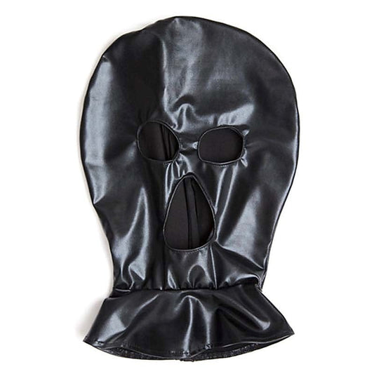 Open Mouth & Eyes PVC Bondage Hood - Bondage Hoods