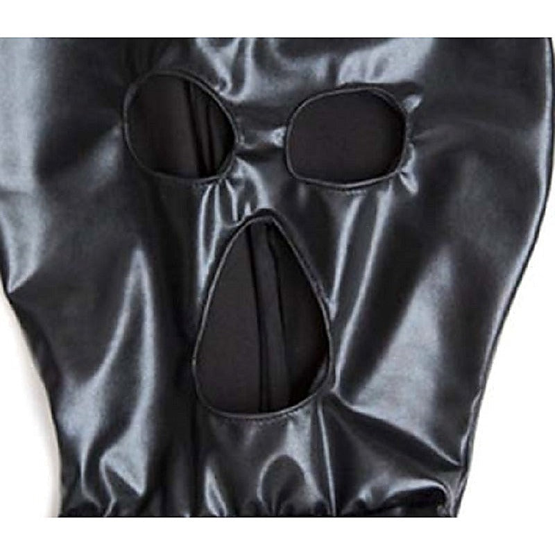 Open Mouth & Eyes Pvc Bondage Hood By Bdstyle - Bondage Hoods