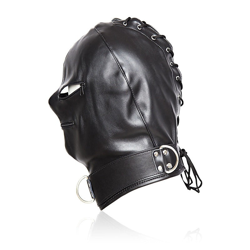 Basic Zipper Hood With O-Ring Collar - Bondage Hoods