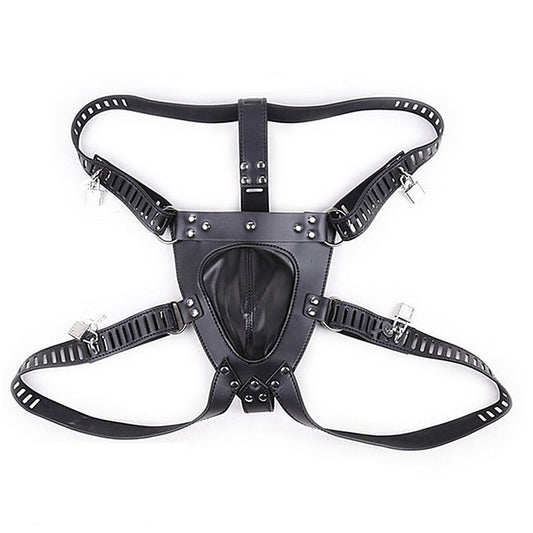 Faux Leather Male Chastity Pants By Bdstyle - His Fetish