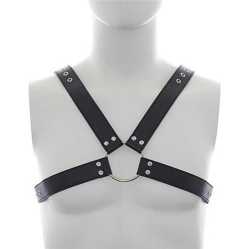 Deluxe Faux Leather Chest Harness By Bdstyle - Cuffs and Restraints