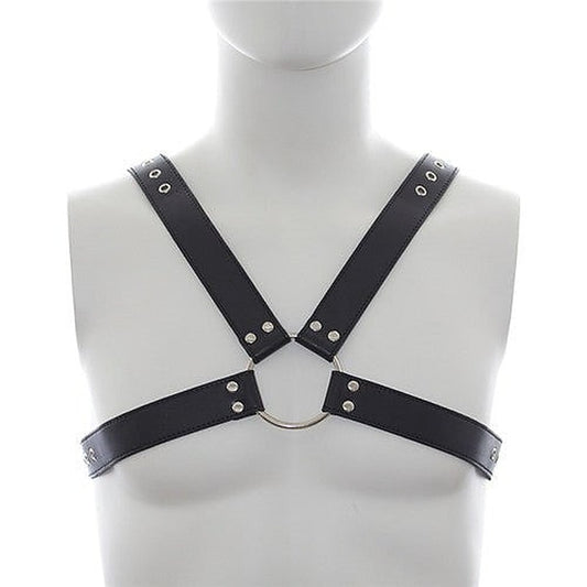 Deluxe Faux Leather Chest Harness By Bdstyle - Cuffs and Restraints