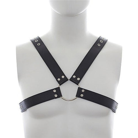 Deluxe Faux Leather Chest Harness By Bdstyle - Cuffs and Restraints