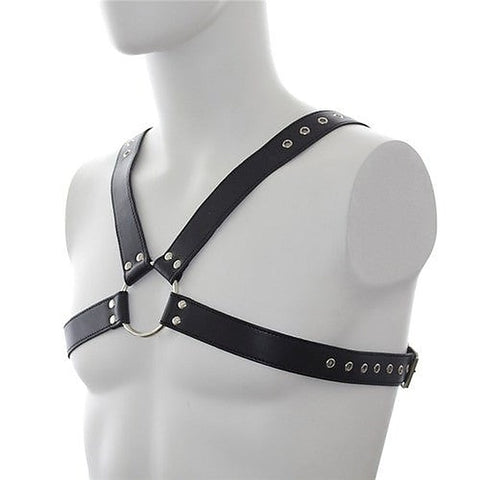 Deluxe Faux Leather Chest Harness By Bdstyle - Cuffs and Restraints