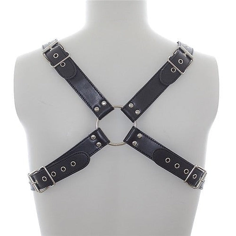 Deluxe Faux Leather Chest Harness By Bdstyle - Cuffs and Restraints