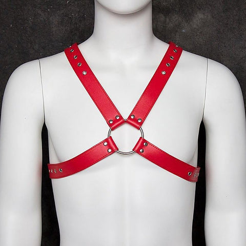 Deluxe Faux Leather Chest Harness By Bdstyle - Cuffs and Restraints