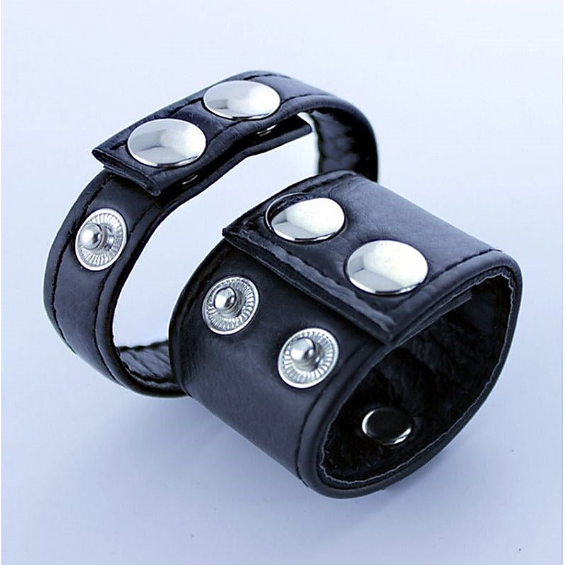 Leather Ball Divider Cock Ring By Bdstyle - Ball and Cock Toys