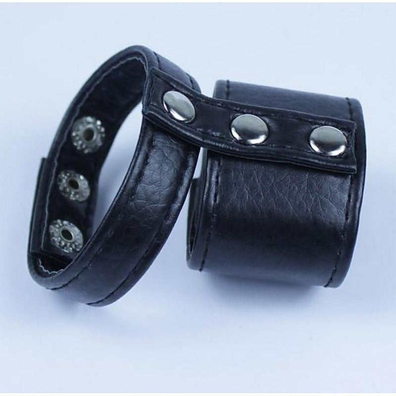Leather Ball Divider Cock Ring By Bdstyle - Ball and Cock Toys