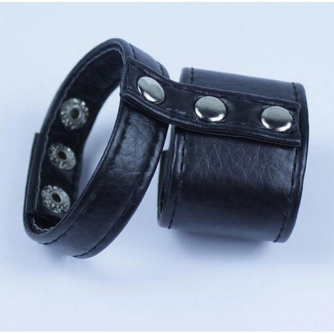 Leather Ball Divider Cock Ring By Bdstyle - Ball and Cock Toys