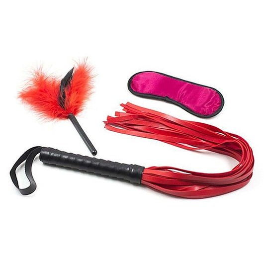 Blindfold, Whip And Tickler Bondage Kit By Bdstyle - Bondage Kits