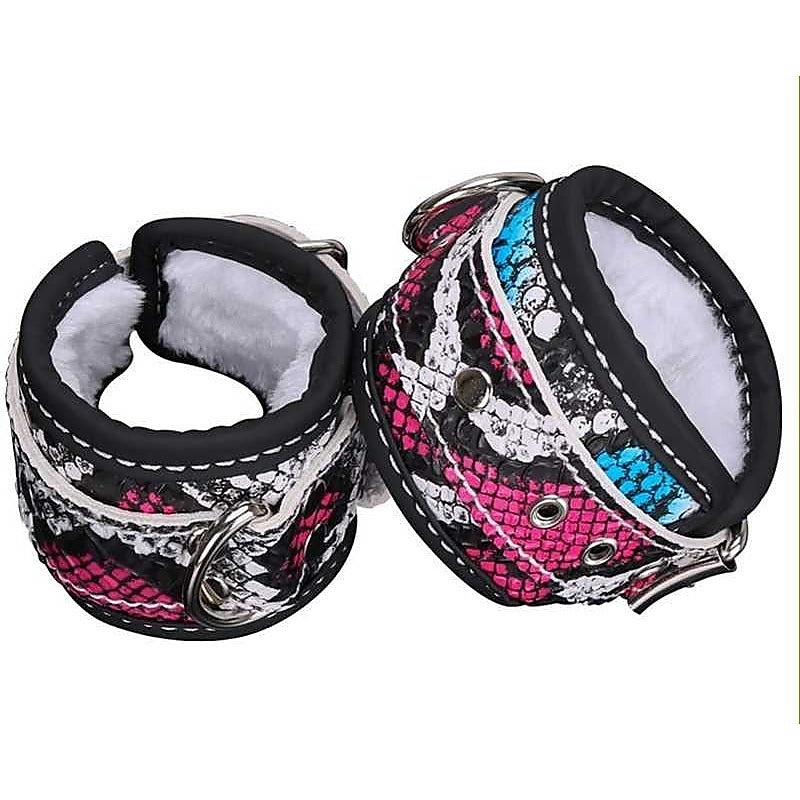 Patterned Bondage Play Wrist or Ankle Cuffs - Cuffs and Restraints