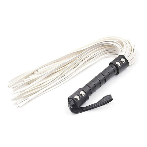 Premium Araneae White Tip Whip By Bdstyle - Whips And Crops