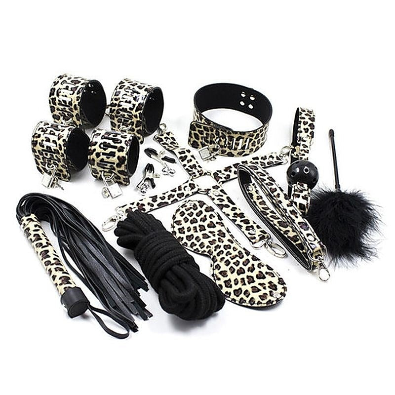 Captivating Leopard Print Bdsm Pleasure Set By Bdstyle - Bondage Kits