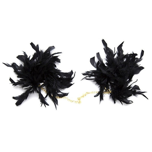 Feather Cuffs with Golden Chain - Cuffs and Restraints