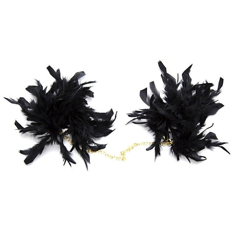 Feather Cuffs with Golden Chain - Cuffs and Restraints