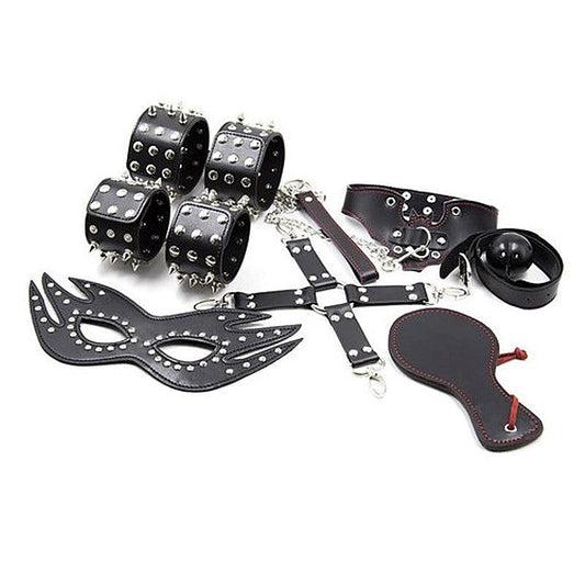 Spike 7 Piece Bondage Kit With Hogtie Kit - Bondage Kits