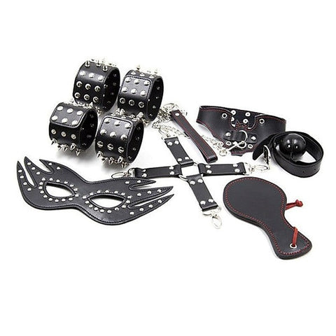 Spike 7 Piece Bondage Kit With Hogtie Kit By Bdstyle - Bondage Kits