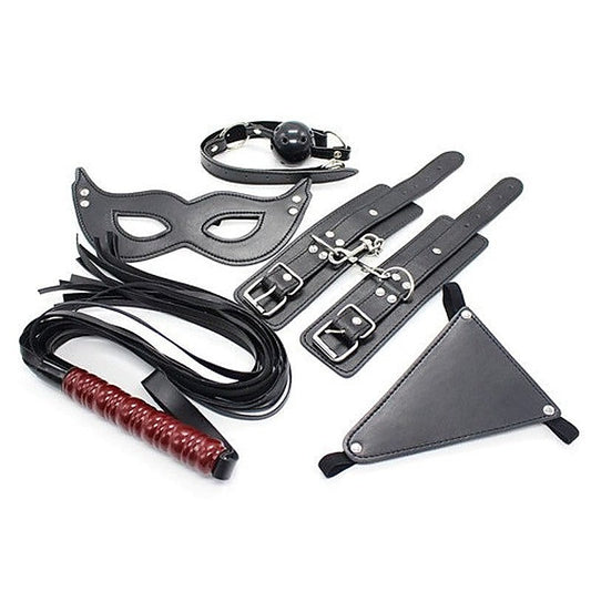 Intermediate Faux Leather Bondage Kit 5 piece - Bondage Kits