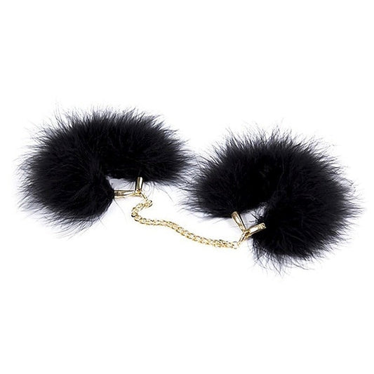 Fur Cuffs with Golden Chain - Cuffs and Restraints