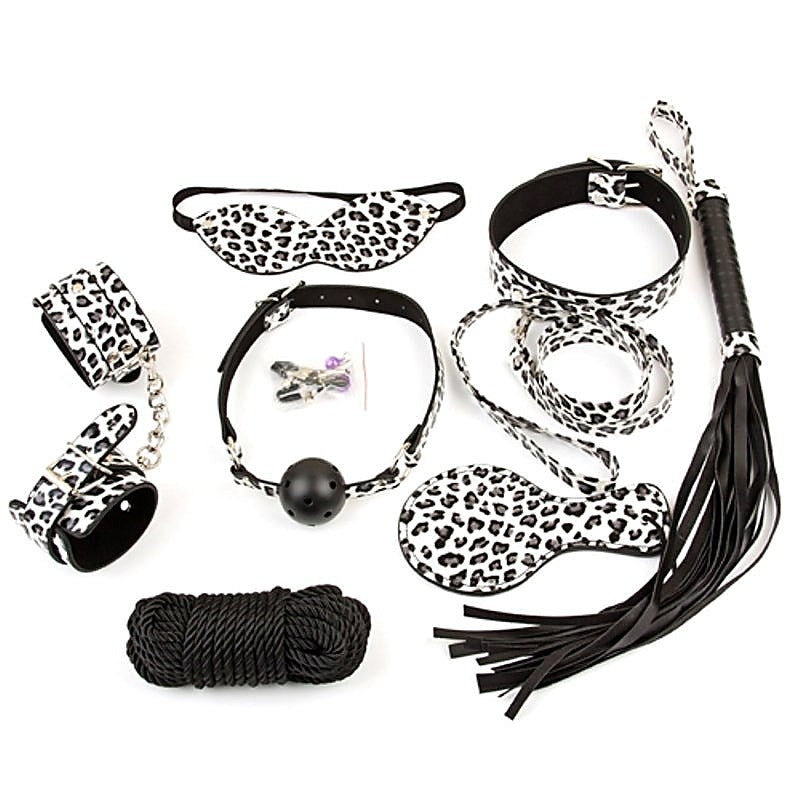 Snow Leopard Bondage Kit 8 Piece By Bdstyle - Bondage Kits