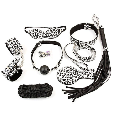 Snow Leopard Bondage Kit 8 Piece By Bdstyle - Bondage Kits
