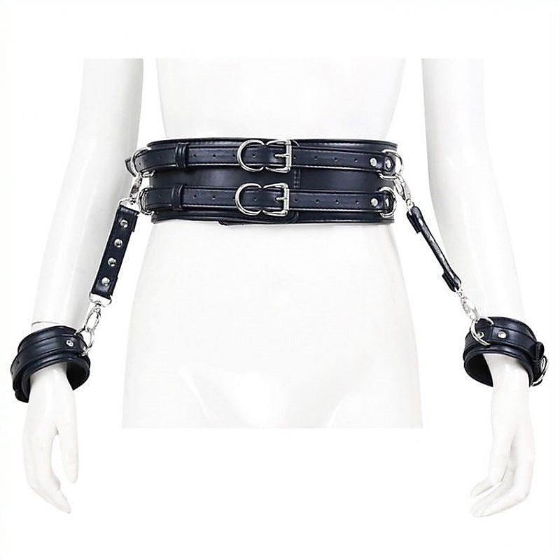Waist Harness and Handcuffs by BDStyle - Cuffs and Restraints