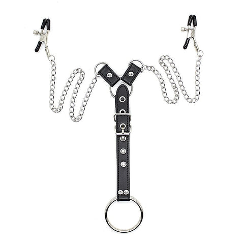 Nipple Clamps and Cock Ring by BDStyle - Cock Rings