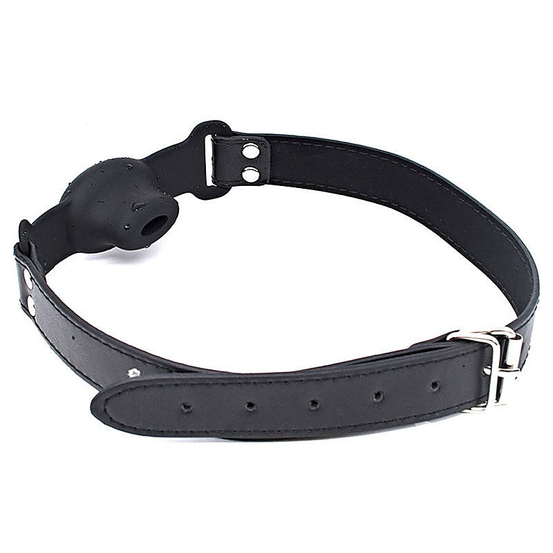 Silicone Ball Gag With Drool Hole By Bdstyle - Bondage Gags and Bits