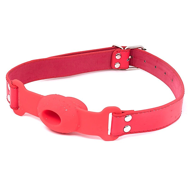Silicone Ball Gag With Drool Hole By Bdstyle - Bondage Gags and Bits