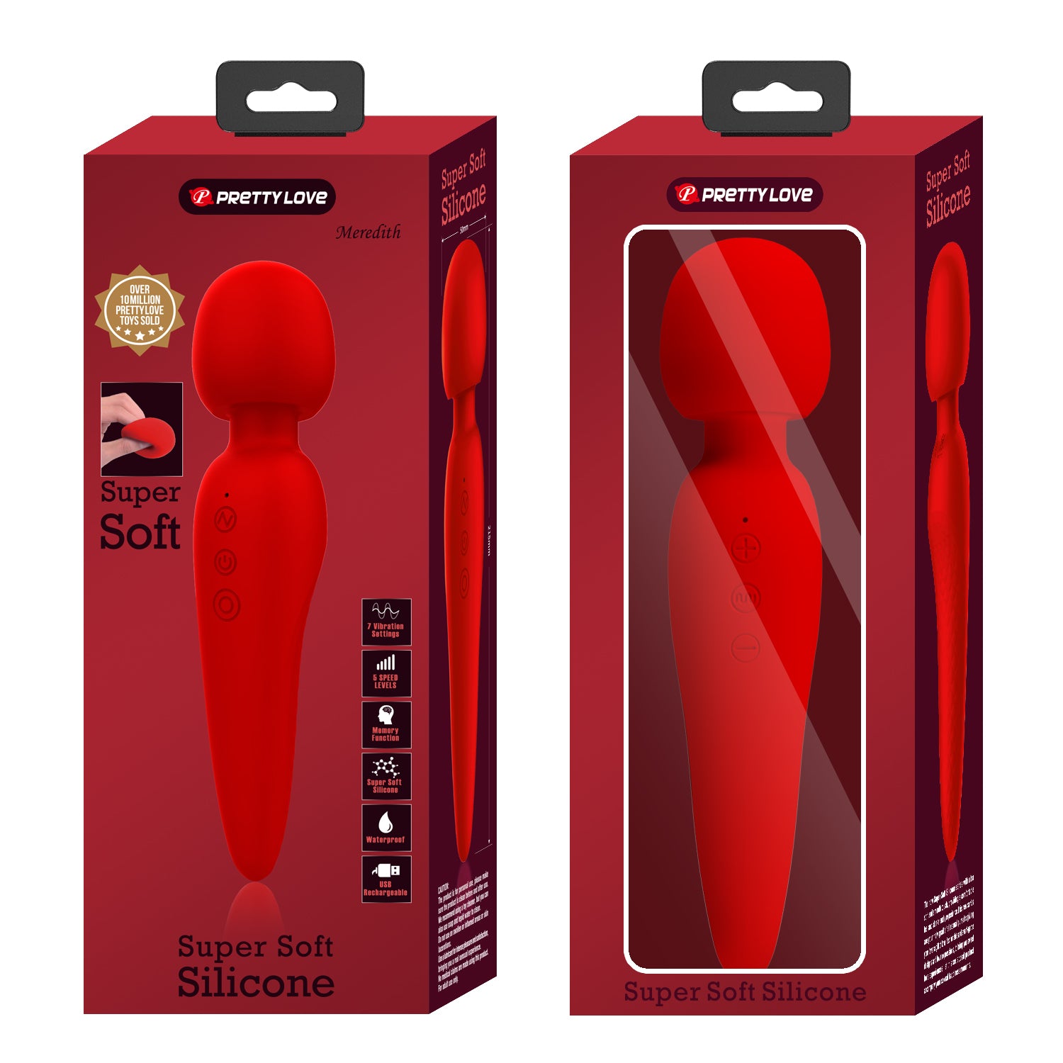 Baile Pretty Love MEREDITH Silicone Body Wand Vibrator - - Body Wands
