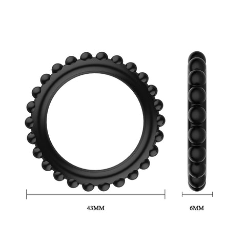 Baile Pretty Love TITAN TPUR 3 in One Silicone Cock Ring Set - Cock Ring Sets