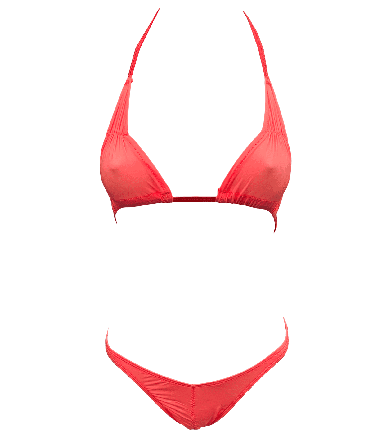 Love In Leather Spandex Fabric Womens Bikini - Red - Bras and Bra Sets