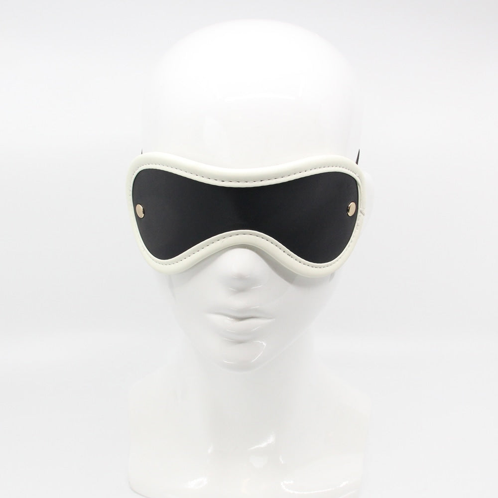 Love In Leather Black & Glow in The Dark Blindfold - - Masks And Blindfolds