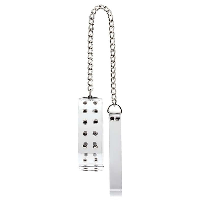 Bad Romance Translucent Slave Collar with Metal Nails - Collars and Leads