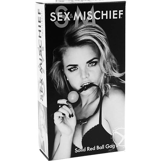 Sex & Mischief Solid Red Ball Gag - Bondage Gags and Bits