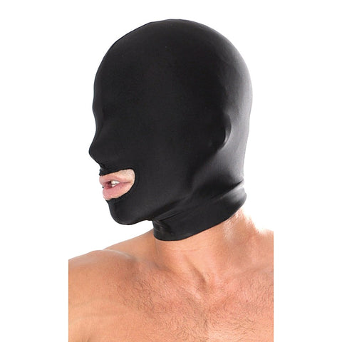 Fetish Fantasy Spandex Open Mouth Bondage Hood - Bondage Hoods