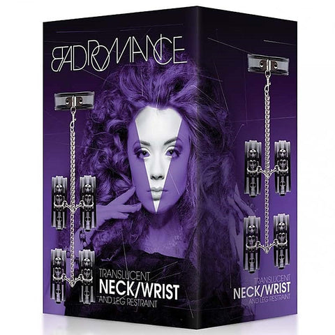Bad Romance Translucent Neck, Wrist & Leg Restraint - Cuffs and Restraints