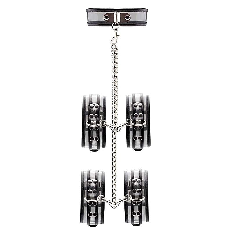 Bad Romance Translucent Neck, Wrist & Leg Restraint - Cuffs and Restraints