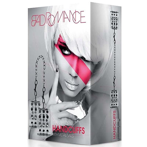 Bad Romance Translucent Handcuffs with Metal Nails - Cuffs and Restraints