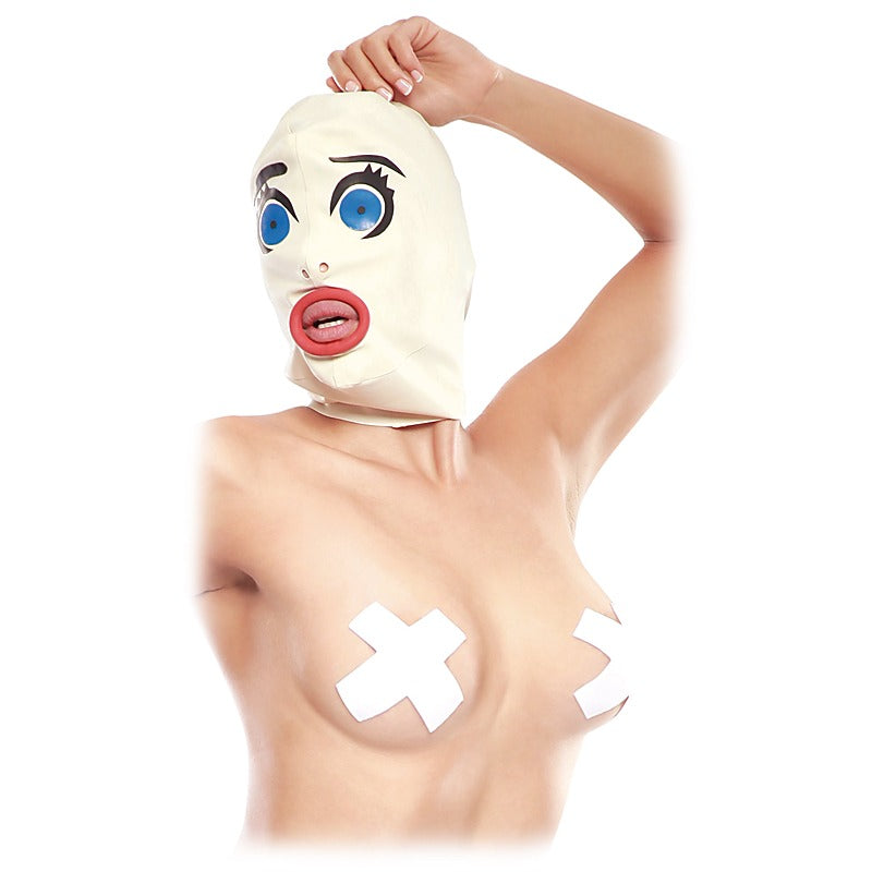 Scared Straight Latex Hood By Pipedream Products - Bondage Hoods